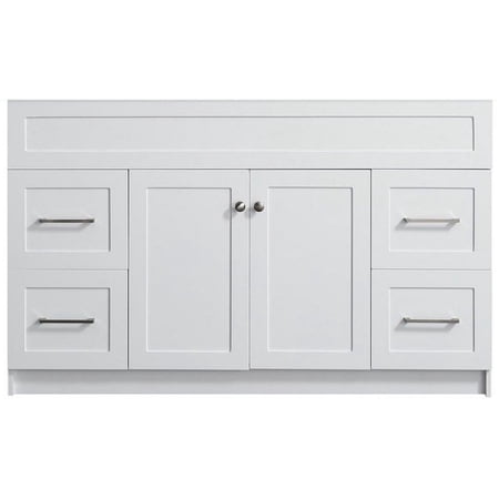 Ariel F055s-Bc Hamlet 54" Single Free Standing Vanity Cabinet Only - White