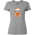 thumbnail image 3 of Inktastic Sloth Pizza Women's T-Shirt, 3 of 5