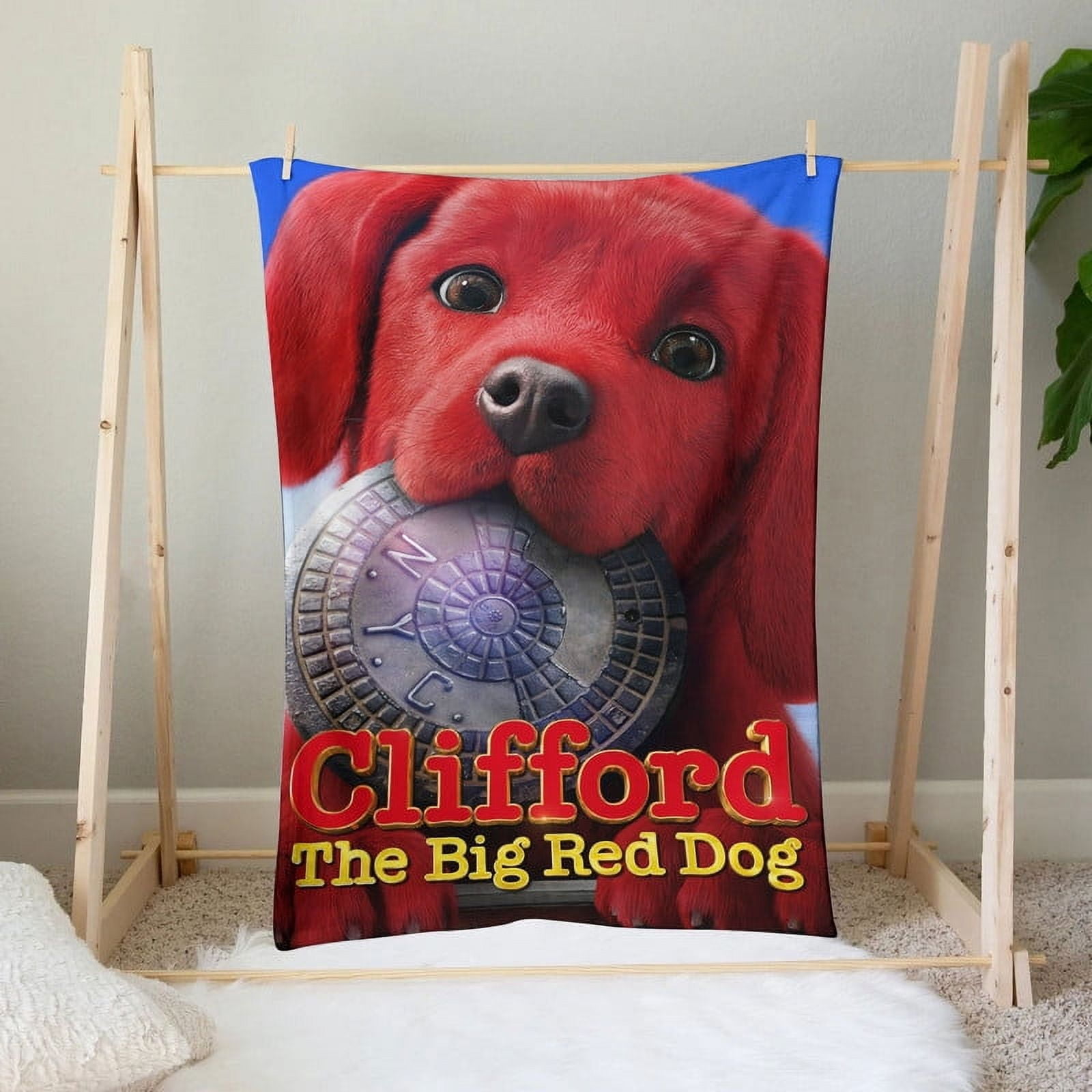 Clifford The Big Red Dog Throw Blanket Gifts for Fans Lover Girls Boys Women Present Hoodie Him Bed 60"x80"