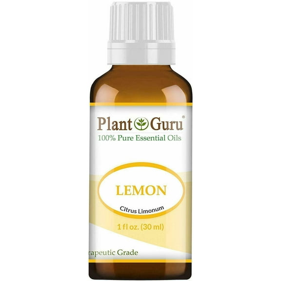 Lemon Essential Oil 1 oz. / 30 ml. 100% Pure Natural Undiluted Therapeutic Grade Cold Pressed From Fresh Lemon Peel, Great for Aromatherapy Diffuser, Relaxation and Calming, Natural Cleaner.