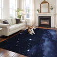 thumbnail image 2 of Large Area Rugs for Living Room Bedroom, Ombre Blue 6'x9' Rug Washable Carpet Runner Indoor Outdoor, Modern Abstract Sky Landscape Non Slip Floor Mats Rug for Kitchen, Playroom, 2 of 8