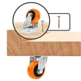 thumbnail image 2 of 1.5Inch Casters Wheels Set, 360° Swivel Universal Plate Caster Wheels, 2 of 5