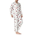 thumbnail image 2 of KLL Ladybug With Dandelion Sleepwear Mens Flannel Pajamas,Long Cotton Pj Set, 2 of 7