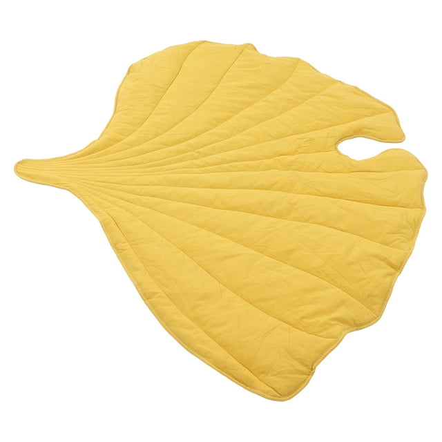 Baby Play Mat, Safe Use Leaf Shaped Rug Soft Comfortable For Children's Room Yellow,Green,Pink