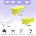 thumbnail image 3 of Mantel ABCCANOPY de elastano amarillo de 6 pies para mesa rectangular, 3 of 6