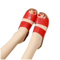thumbnail image 3 of Fun & Vibrant Platform Slip On Sandal With Ridged Bottom & Beautifully Scalloped Straps Perfect Summer Beach Shoes, 3 of 5
