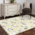 thumbnail image 3 of Easter Bunny Area Rugs 4'x6', Washable Small Throw Rugs for Office Bathroom, Spring Purple Flower Rustic Rabbit Yellow Indoor Outdoor Rug Non-Slip Low Pile Carpet Runner Reversible Floor Mats, 3 of 8