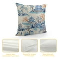 thumbnail image 4 of Nawypu  Chinoiserie Pillow Covers Blue and White Outdoor Pillows Chinese Pagoda Throw Pillow Covers Square Cushion Cover Decor for Bedroom Couch Bed Room, 4 of 5