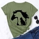thumbnail image 2 of Camiseta de manga corta con estampado de animales y cuello redondo suelto a la moda de verano para mujer Pompotops hfajkhk134429, 2 of 7