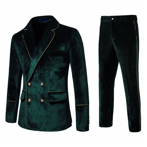 TIMIFIS Mens Suits 2 Piece Slim Fit Casual One Button Solid Suits for Mens Business Wedding Party Jacket Blazer & Pants SetFall