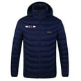 thumbnail image 2 of yoeyez Heated Jackets For Men,Plus Size Hooded Heated Coat Windproof Thermal Warm Jackets Usb Charging Electric Body Warmer Blue M, 2 of 7