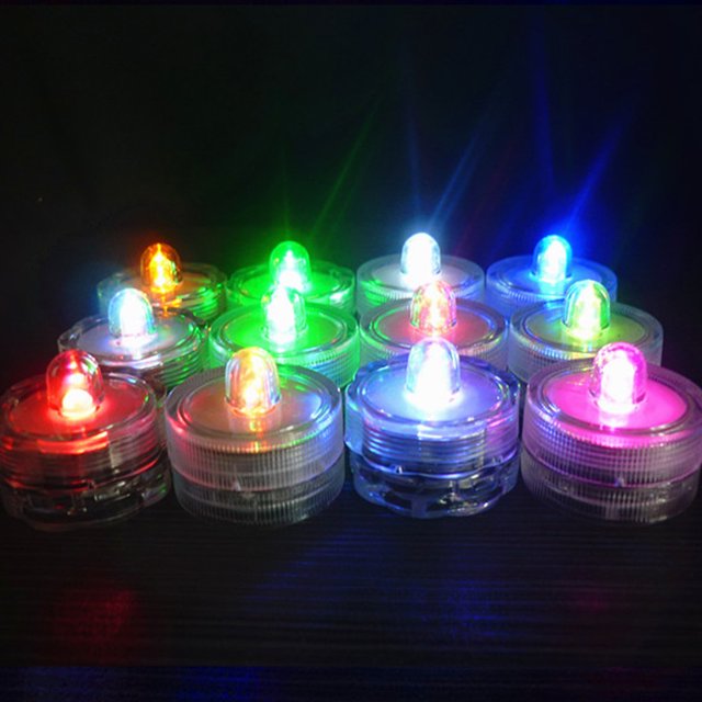 Waterproof Submersible Led Lights Tea Lights for Vases, Fountain, Pool