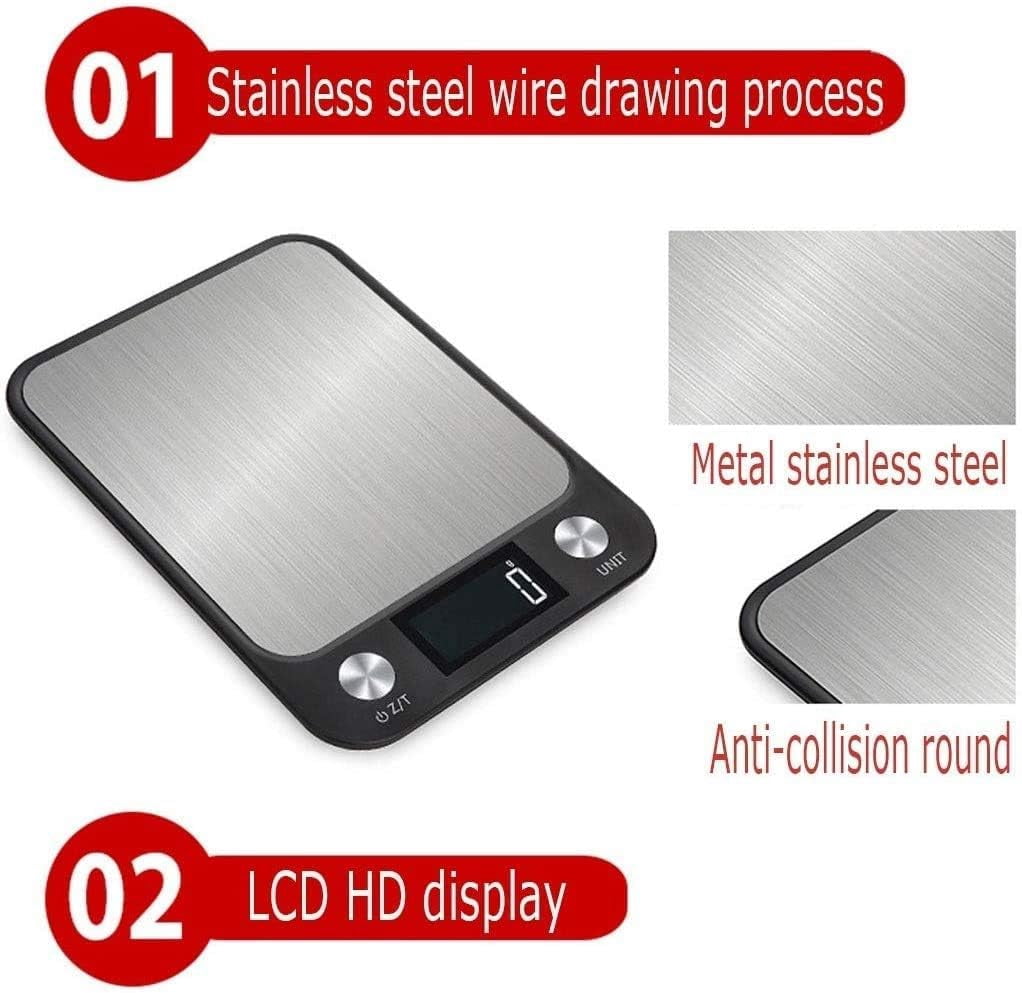 Electronic Scales Digital Kitchen Scales, Electronic Cooking Food Scale, Ultra Slim Design, Accurate Weighing