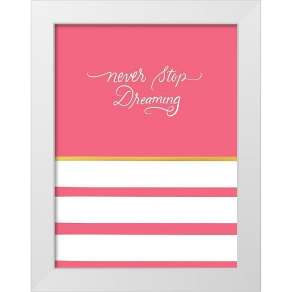 Batista, Dee 19x24 White Modern Wood Framed Museum Art Print Titled - Never