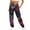 Multicolor, variant on YujiCraft Women's Color-Matching Tie-Dye Print Casual Drawstring Elastic Waist Pants, Bohemian Style Joggers,XL