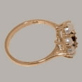 thumbnail image 3 of LBG British Made 14k Rose Gold Natural Garnet & Cultured Pearl Womens Statement Ring - 33 size options - Size 9, 3 of 5
