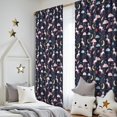 thumbnail image 5 of Unicorn and Planet Black Pattern Insulated Teens Curtains Set Of 2, Bedroom Essentials, Toddler Room Decor 52"x84", 5 of 5