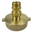 thumbnail image 2 of Adaptador de Manguera de Latón para Hidrante Incendios, Hembra de 2-1/2 Pulgadas X Macho GHT de 3/4 Pulgadas, para Extinción de Incendios., 2 of 5