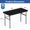 thumbnail image 2 of HaiCube 4 Ft Black Plastic Folding Table, Portable Long Foldable Table for Indoor/Outdoor Events, Picnics, Camping, Parties & Trade Shows, 2 of 8