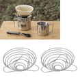 thumbnail image 6 of YAHHU Foldable Coffee Filter Cup Stainless Steel Coffee Dripper Holder For Outdoor Camping Travel Reusable Funnel L Size 5.1 Inches / 130 mm Portable Essential Tool, 6 of 9