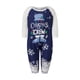 thumbnail image 2 of Pijamas navideñas familiares a juego con estampado de muñecos de nieve y copos de nieve. Conjuntos navideños familiares a juego., 2 of 9
