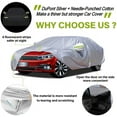 thumbnail image 2 of Heavy Duty Thickening Waterproof Full Car Cover All Weather Protection Outdoor Indoor Use UV Dustproof for Auto SUV Sedan, YXL(17*6.7*5.7ft), 2 of 8