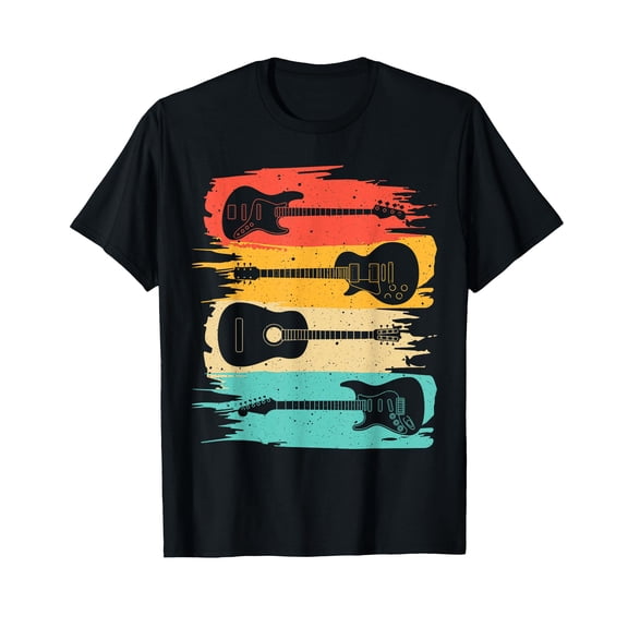 Vintage Guitar Gift for Men Women Music Band Guitarist Stuff T-Shirt