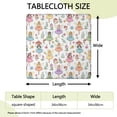 thumbnail image 2 of Colorful Fairy Flower Pattern Square Fitted Tablecloth with Elastic Edge,Square Table Cover,Washable Elastic Table Cover for Home Kitchen Party Decor 34"x34", 2 of 6
