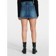 thumbnail image 4 of Madden NYC Women's Embroidered Bow Denim Skirt, Sizes XXS-XXL, 4 of 5