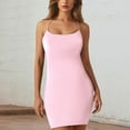 thumbnail image 2 of Womens Dresses Backless Mini Deep V Neck Sleeveless Short Bodycon Spaghetti Straps Womens Dress Red M, 2 of 4