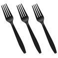 thumbnail image 2 of Smarty 7" Black Plastic Disposable Dinner Forks 1000ct, 2 of 5