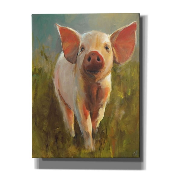 Epic Graffiti 'Morning Pig' by Cari J Humphry, Giclee Canvas Wall Art, 12"x16"