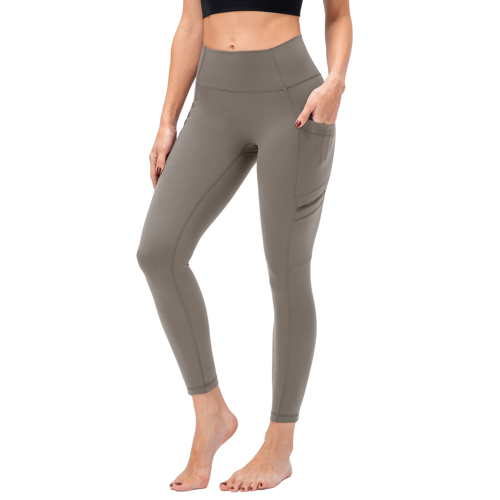 TOMSHOO Yoga Pants Sports Trousers Leggings With Pockets High Waisted Elasticity Gym Tights & Leggings Running For Women