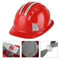 thumbnail image 2 of Casco protector para obra, ventilado, ABS, con banda reflectante, color rojo, 2 of 14