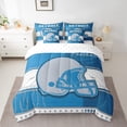 thumbnail image 2 of Erosebridal Literie à Imprimé de Football Format Grand, Ensembles de Literie de Jeu de Ballon Format Grand, Décor de Chambre Sportive, Réversible, Léger, 7 Pcs, 2 of 5