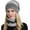 Gray, variant on Women Winter Beanie Hat Ear Flap Peruvian Warm Slouchy Fleece Lined Pompoms Knit Cap Sherpa Fluffy Ski Snow Hats