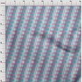 thumbnail image 3 of oneOone Cotton Cambric Medium Pink Fabric Argyle Check Craft Projects Decor Fabric Printed By The Yard 56 Inch Wide, 3 of 4