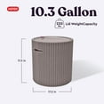 thumbnail image 3 of Keter Side Table Cooler 10.3 Gallon Cooler 3 in 1 Outdoor Patio Table and Ice Chest Storage, Ideal Hot Tub Table, Decor and Outdoor Patio Bar, Portable Bar, Rattan Look Cappuccino, 3 of 11
