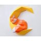 thumbnail image 3 of Moon Fox Diy Craft Plantillas Decoración de pared Papel Arte Pieza Adorno Escultura de papel 3d Animal Geométrico Papel Craft Origami No es un modelo terminado. Afortunado Sencillez, 3 of 5