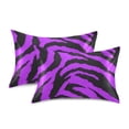thumbnail image 2 of Purple Tiger Pattern Queen Size Satin Pillowcase 30''x20'' Double-Sided Print Soft Wrinkle Resistant, 2 of 9