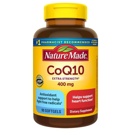 Nature Made CoQ10 400mg, Dietary Supplement for Heart Health Support, 90 Softgels, 90 Day Supply