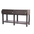 thumbnail image 3 of Traditional Rustic Gray Wood Console Table with Storage Drawers, 3 of 3