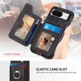 thumbnail image 3 of ShellTech Case for Google Pixel 8,Magnetic Leather Card Holder Wallet RFID-Blocking Case Shockproof TPU Ring Holder Kicsktand Cover with Wrist Strap,Black, 3 of 7