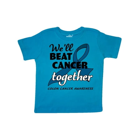 

Inktastic We ll Beat Cancer Together- Colon Cancer Awareness Gift Toddler Boy or Toddler Girl T-Shirt