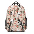 thumbnail image 3 of Black and White Cat and Mushroom Cute School Backpack Bag with Padded Back and Adjustable Shoulder Straps 16.9 X 12.6 X 5.9 Inches, 3 of 5