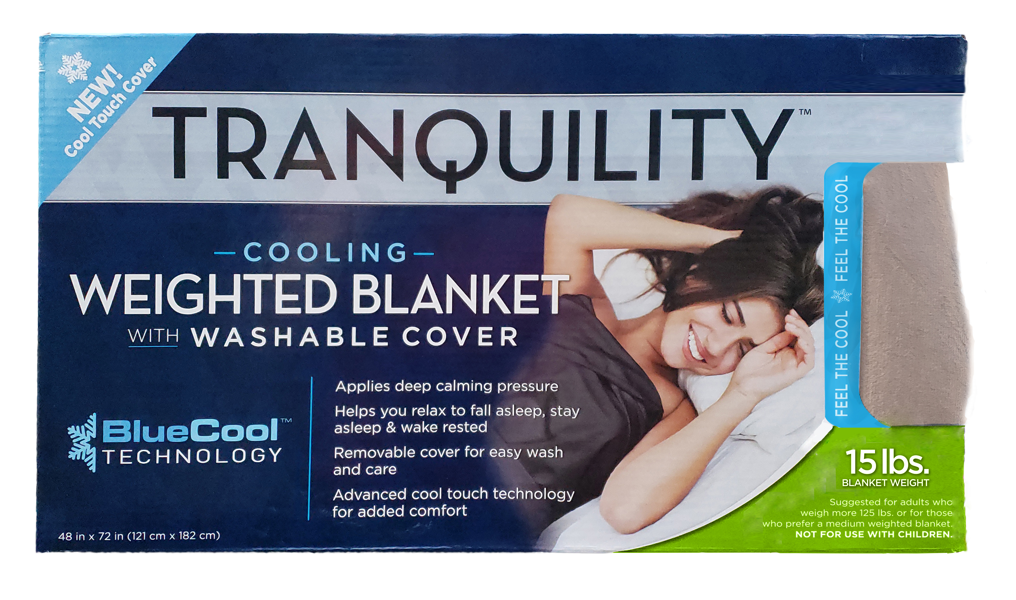 Tranquility Cool-to-the-Touch 15lb Weighted Blanket, Cuban Sand - image 3 of 5