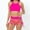 Hot Pink womens swimsuits, variant on Womens Swimsuits Pimelu Bathing Suit for Women Bikini Set Two Piece Bathing Suits for Women Summer Beach Pool Party Swimwear Fashion Floral Print Ladies Girls High Waist Swimsuit