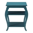 thumbnail image 4 of Kingfisher Lane 2 Shelves Square Wood End Table with Cabriole Legs in Green, 4 of 5