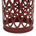 thumbnail image 4 of DecMode 16" x 23" Multi Colored Metal Indoor Outdoor Nesting Accent Table with Carved Trellis Design, 3-Pieces, 4 of 8