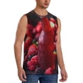 thumbnail image 2 of Haiem Men's Berry Infused Refreshment Print Tank Tops Summer Sleeveless Cut Off Workout T-Shirts Fitness Vest Athletic Undershirts-Small, 2 of 8
